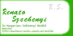renato szechenyi business card